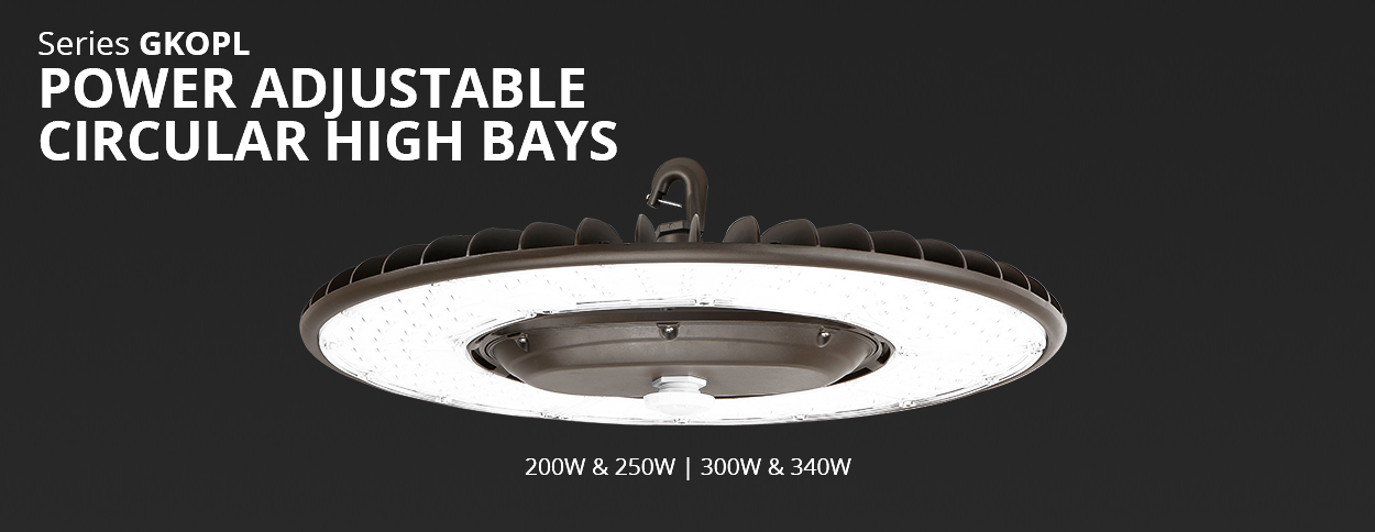 Series GKOHB05 Power Adjustable Circular High Bay