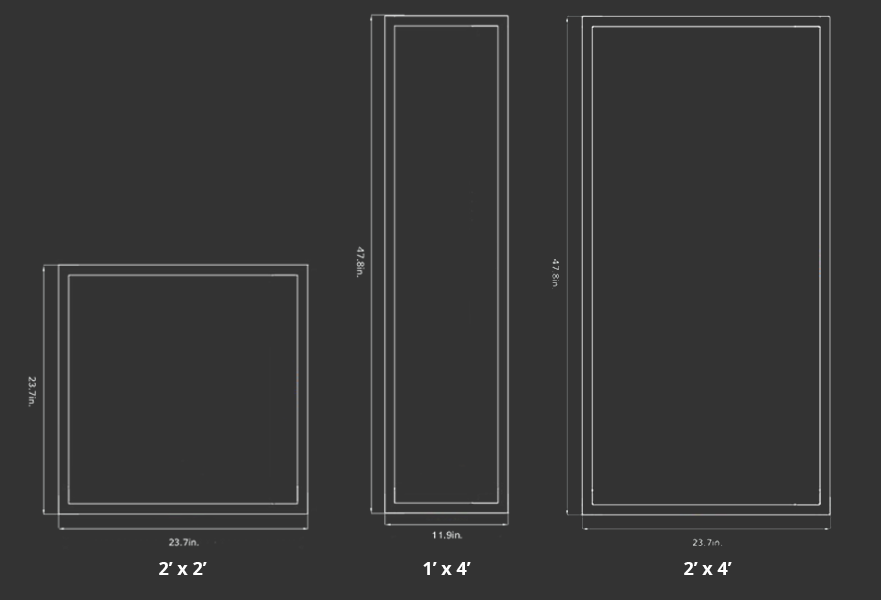 LEDPanels GKOPLG2 Dimensions